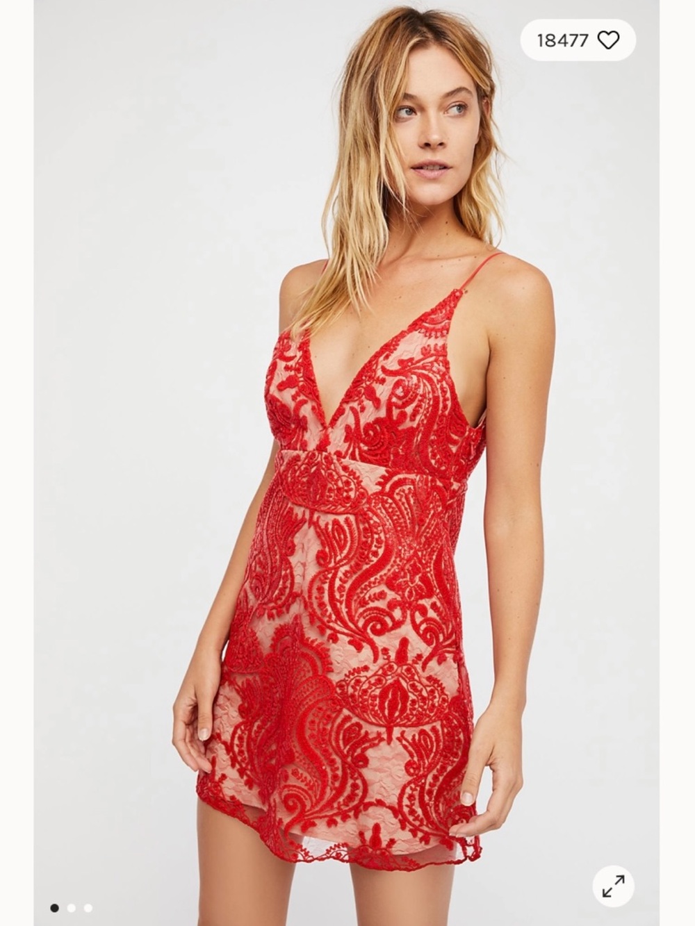 Red Lace Free People Dress